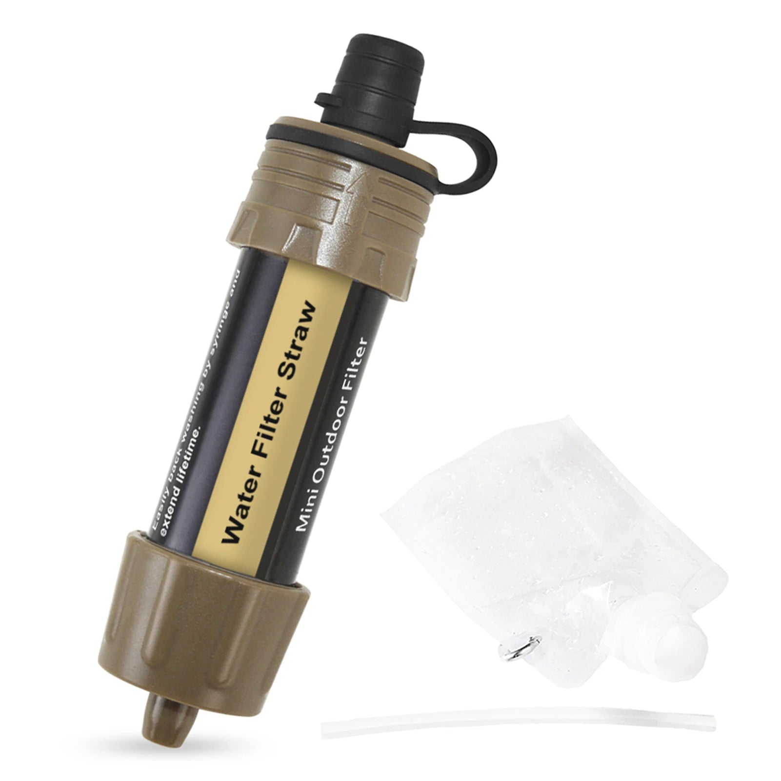 Portable Water Filter Straw – Emergency Survival Water Purifier for Camping, Hiking & Backpacking Trekker Essentials