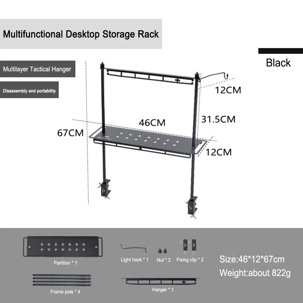MountainHiker Camping Lantern Stand – Detachable Tabletop & Ground Light Holder, Adjustable Aluminum Alloy Lamp Bracket for Camping, Hiking & BBQ
