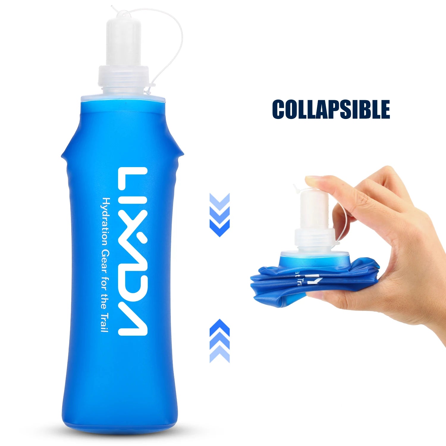500ml Outdoor Sport Soft Water Bottle: Folding TPU Soft Flask for Camping, Running, Cycling