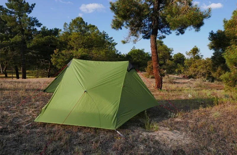 2024 New Version FLAME'S CREED LanShan 2 Person Oudoor Ultralight Camping Tent 3 Season Professional 15D Silnylon Rodless Tent Trekker Essentials