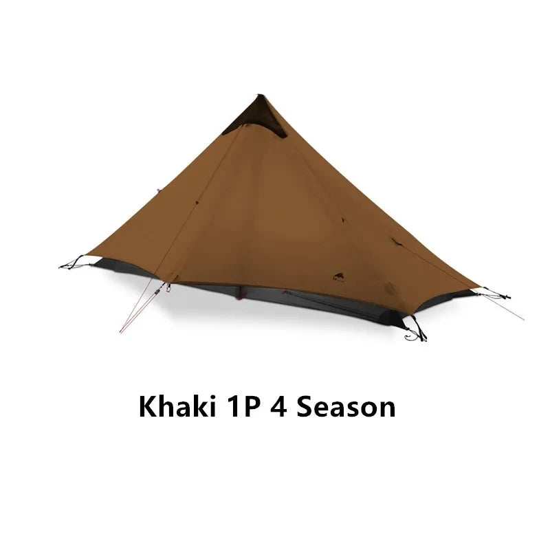 FLAME’S CREED Lanshan 1 Ultralight Tent – 1 Person 15D Silnylon Backpacking Shelter (4-Season, Double Layer) Trekker Essentials