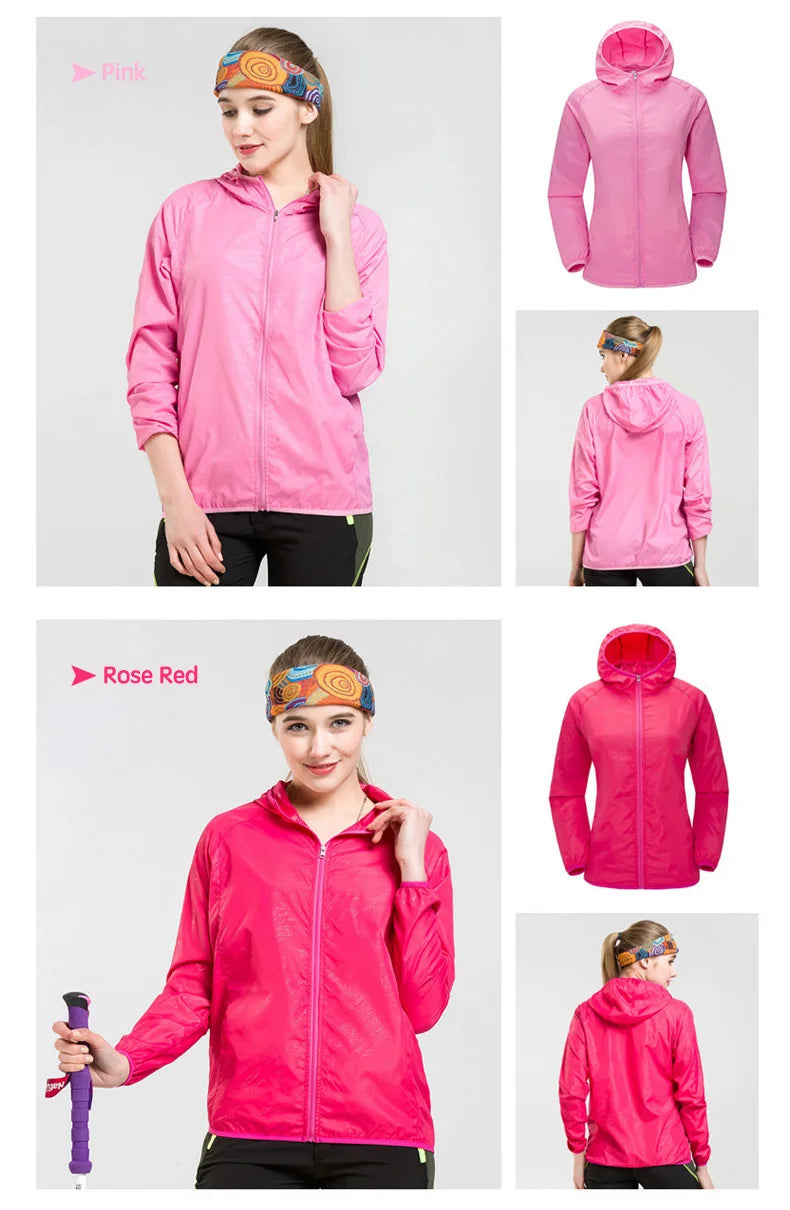 Camping Waterproof Jacket Men Women Windbreaker Men Raincoat Rain Jacket Men Waterproof Hiking Climbing Clothes Sun Protection Trekker Essentials