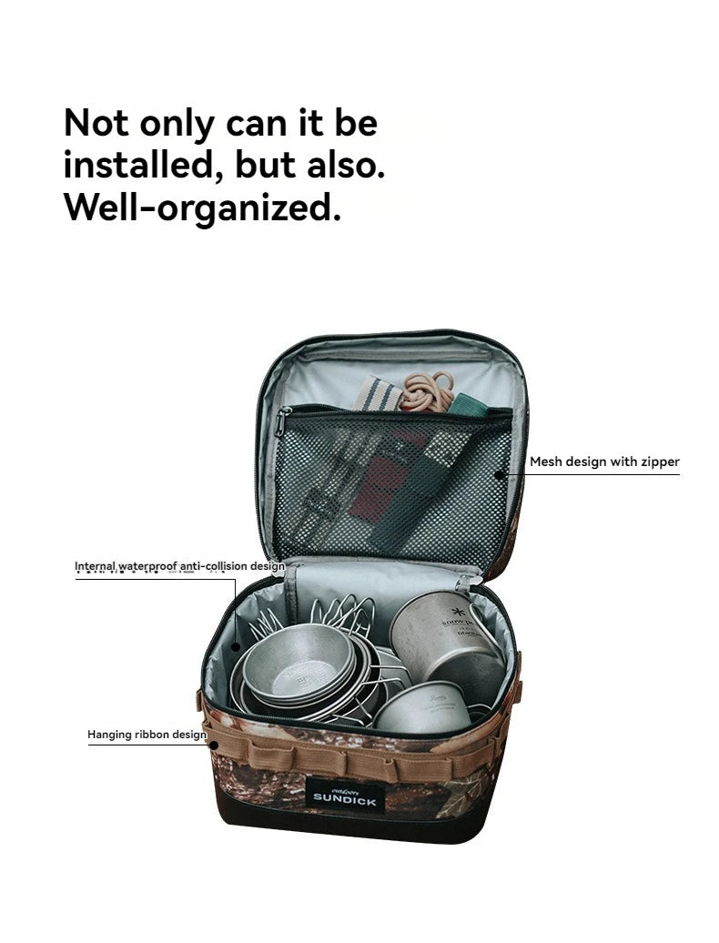 1 black/brown/Army green/camo optional camping insulated outdoor camping bowl cup storage bag Trekker Essentials