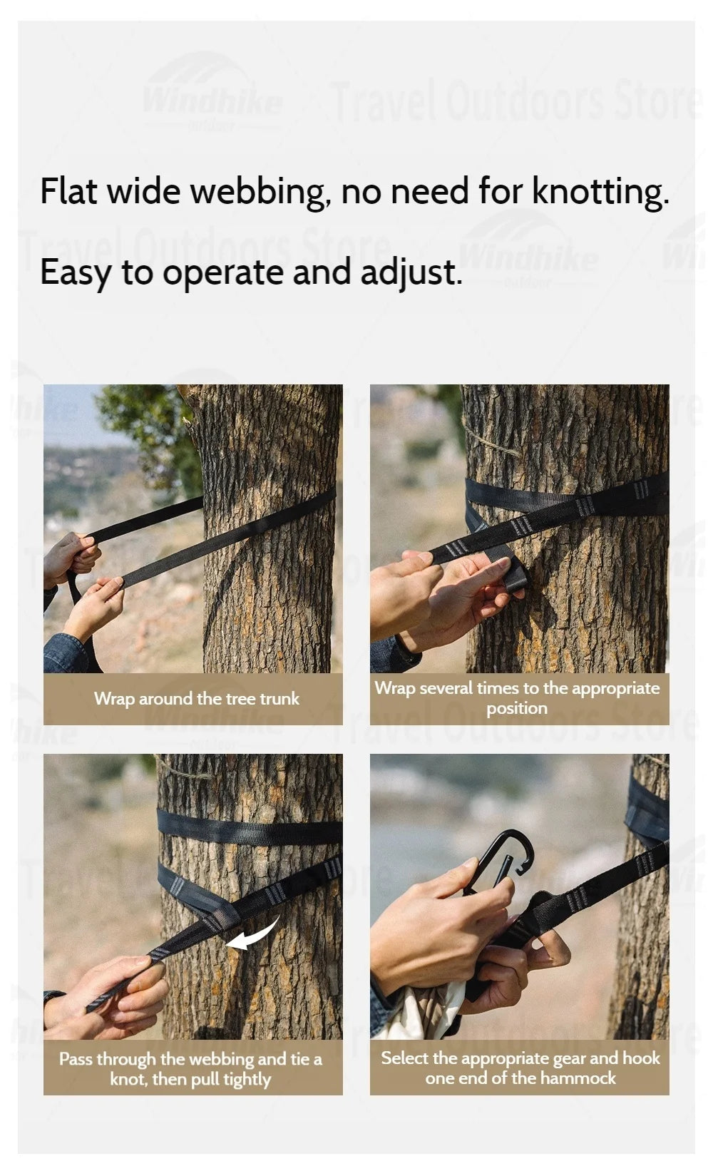 Naturehike Ultralight Swing Hammock Anti-Tip High Load Capacity 200kg for Camping Family Travel 1-2 Person Hanging Sleeping Bed