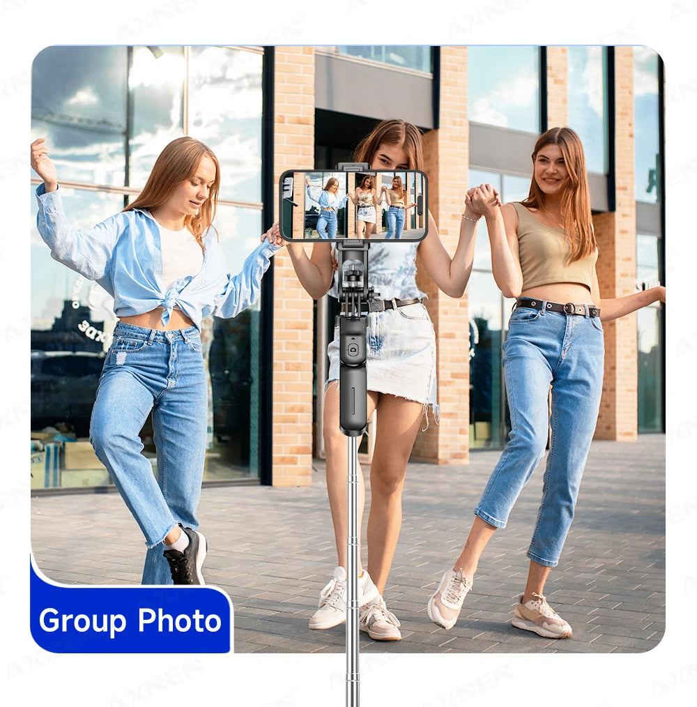 F16 Selfie Stick Tripod with 1708mm Long 8-Section Pole, Bluetooth Remote, 360° Rotation, 1/4 Interface, for Phone Camera Vlog Trekker Essentials