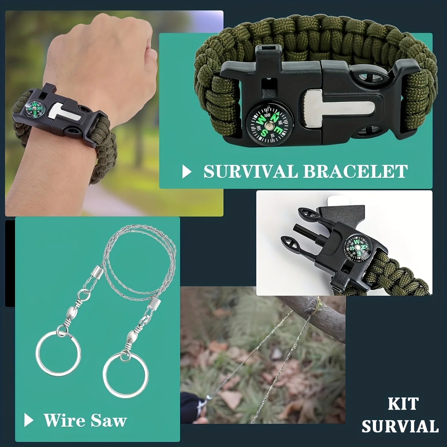20-in-1 Survival Gear Kit – Ultimate Emergency Equipment Set for Camping, Hiking & Outdoor Adventures Trekker Essentials