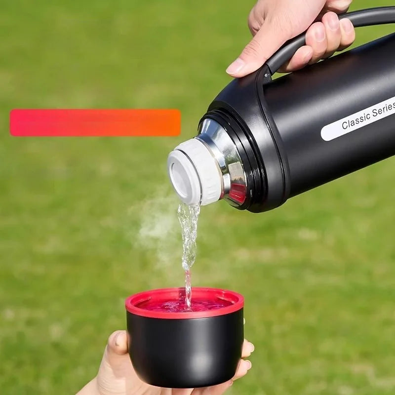 Large Capacity Camping Thermos | 2-in-1 Outdoor Travel Kettle & Cold Pot for Coffee & Hydration