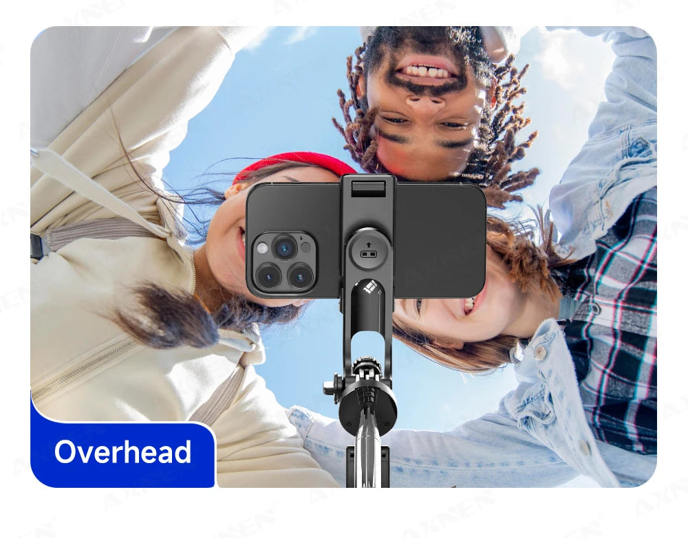 F16 Selfie Stick Tripod with 1708mm Long 8-Section Pole, Bluetooth Remote, 360° Rotation, 1/4 Interface, for Phone Camera Vlog Trekker Essentials