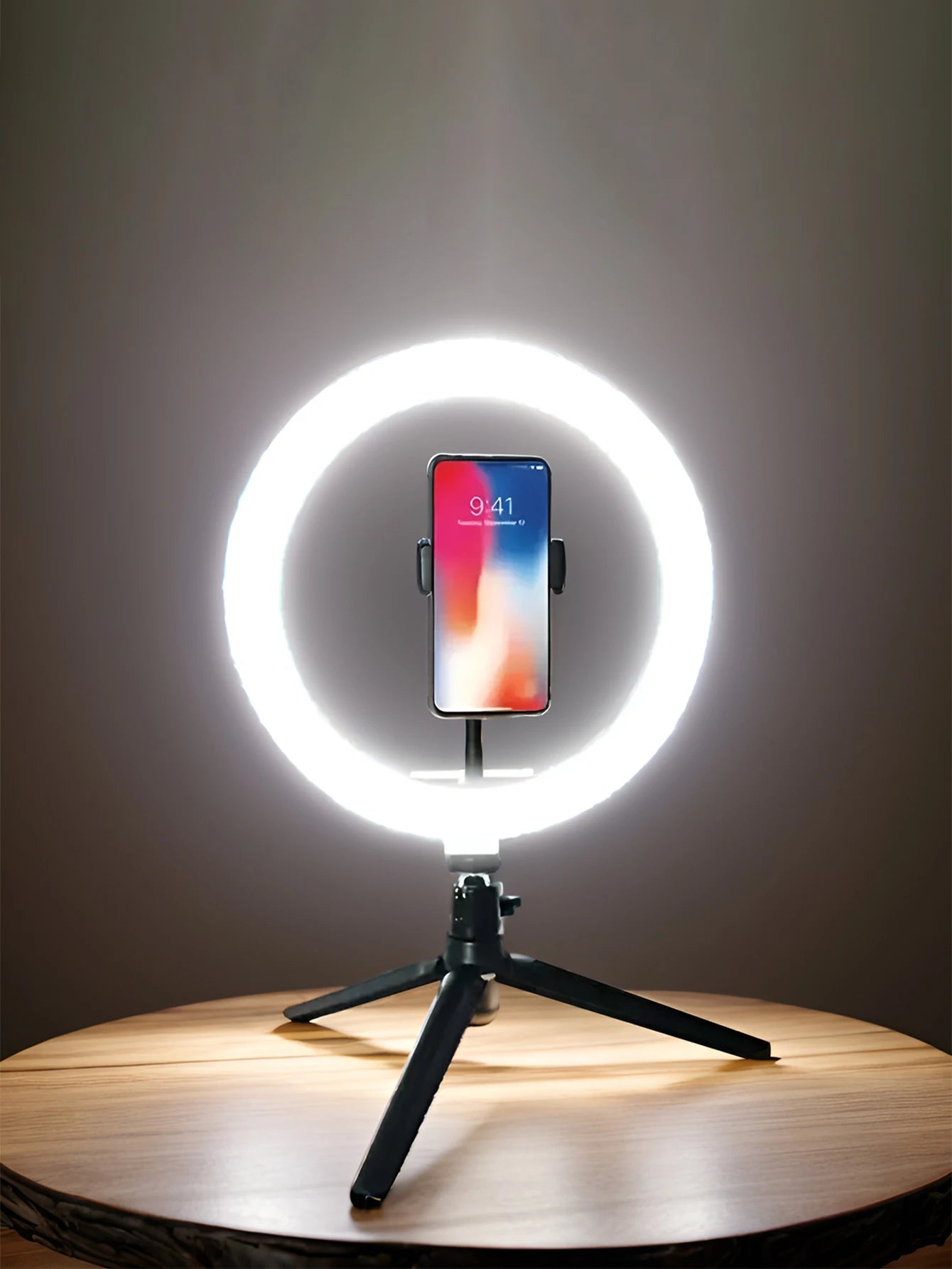 26cm LED Ring Light with Tripod Stand – Adjustable Selfie Light for Photography & Makeup