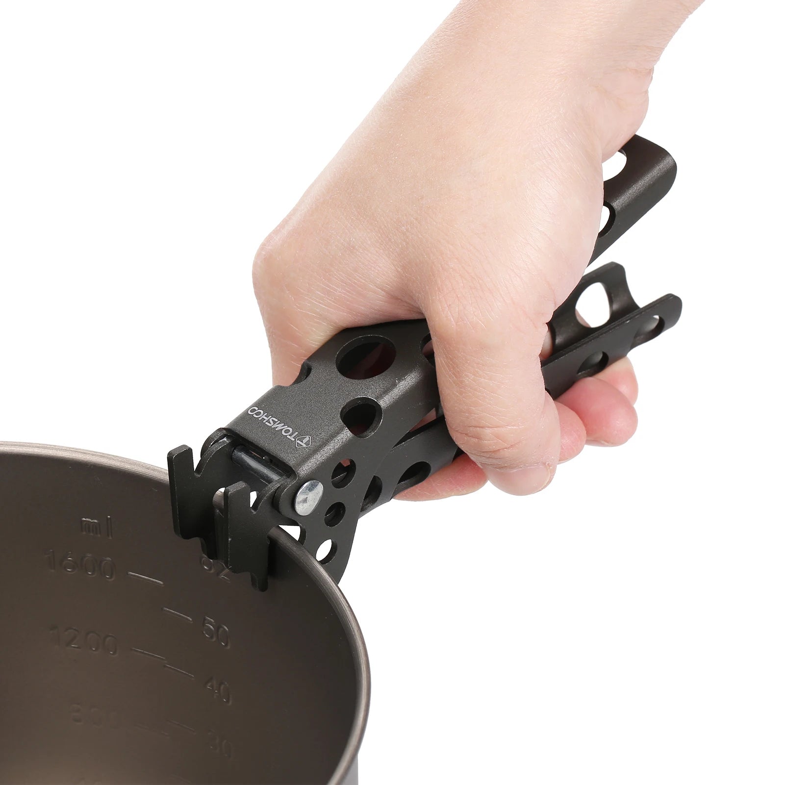 Aluminum Pot Lifter Clamp - Heat Resistant Gripper for Camping Cookware Handling