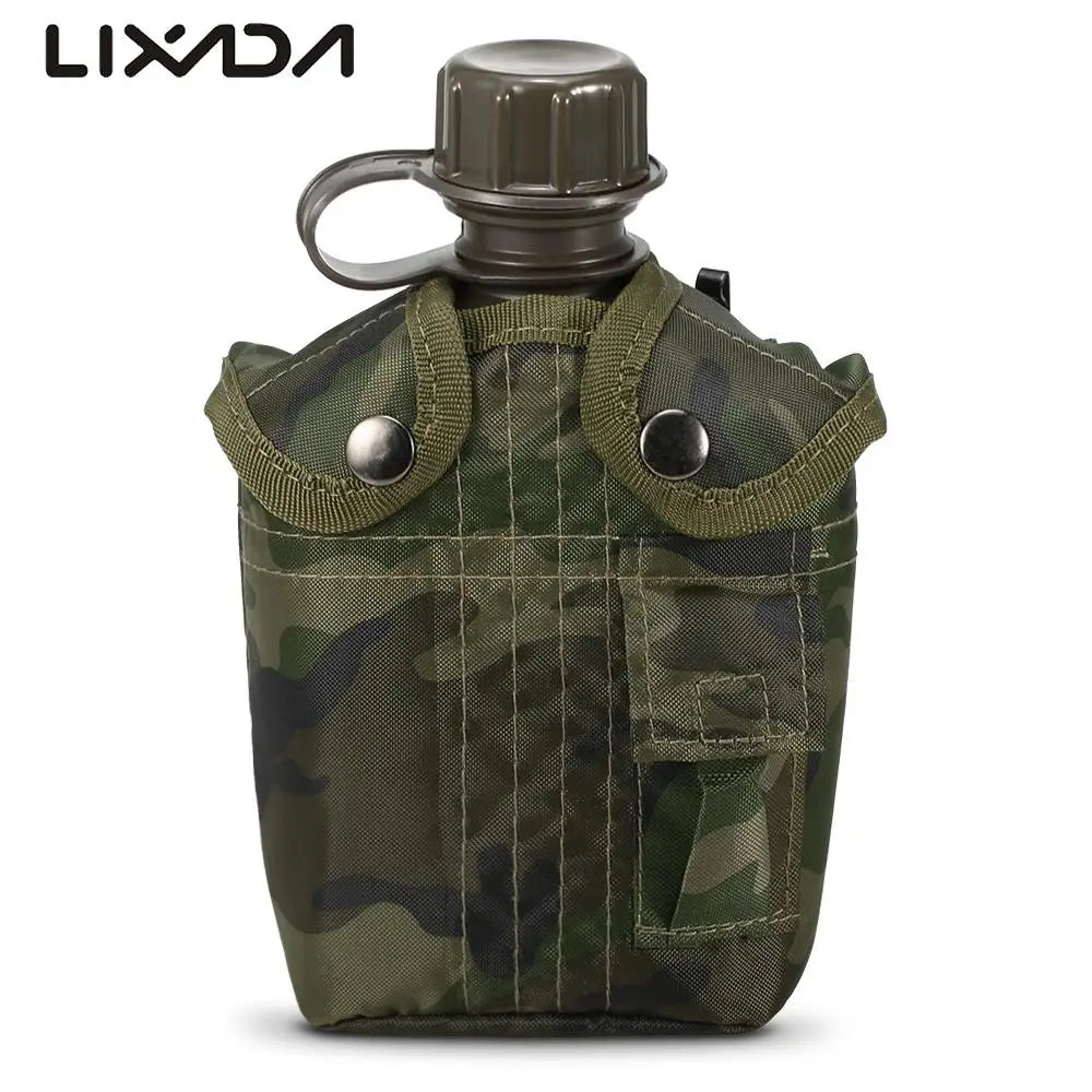 Outdoor Military Tactical Water Bottle - 1L Capacity, Army Canteen Kettle Set