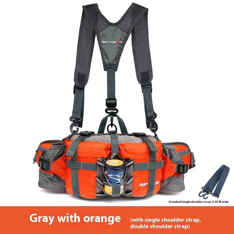Hiking Waist Bag Outdoor Cycling Waterproof Backpack Reflective Strip Sports Fanny Pack Camping Nylon Hunting Accessor Trekker Essentials