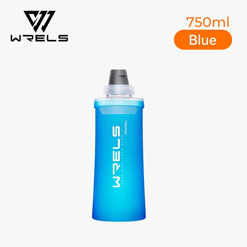 WRELS Soft Water Bottle with Filter Ultralight Collapsible Water Filter Bottle Hydrapak Soft Flask for Hiking Camping Backpack Trekker Essentials