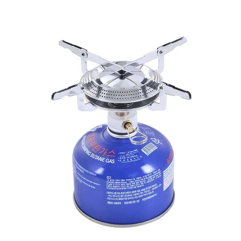 Windproof Camping Gas Stove – Portable Foldable Electronic Ignition Stove Head for Outdoor Cooking, Hiking & Mountaineering