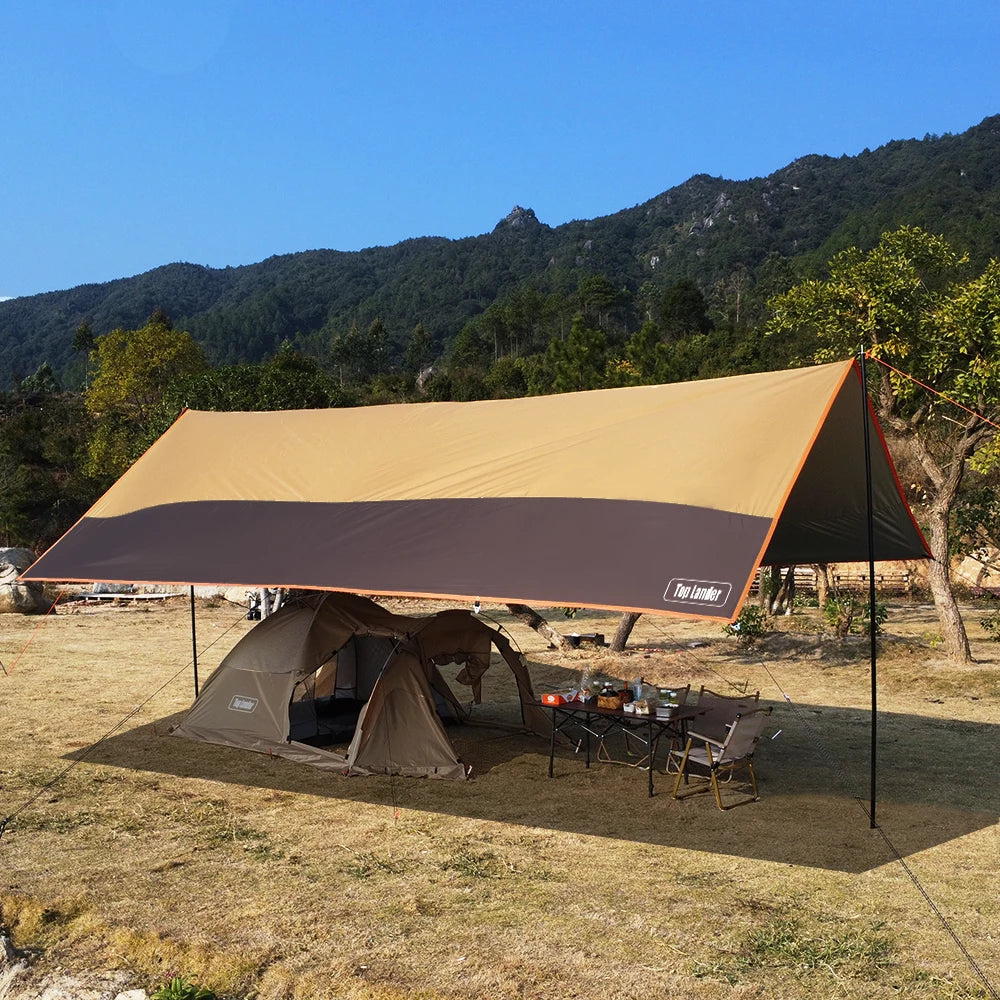 4x6m Oxford Camping Tarp Waterproof Canopy Awning