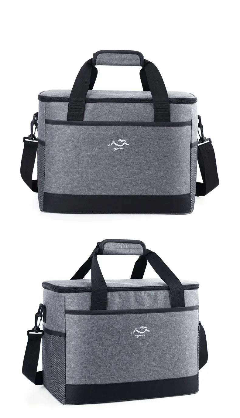26L Large Capacity Camping Picnic Insulated Cooler Bag Cooler Box Travel Lunch Ice Thermal Food Lunch Bag Trekker Essentials
