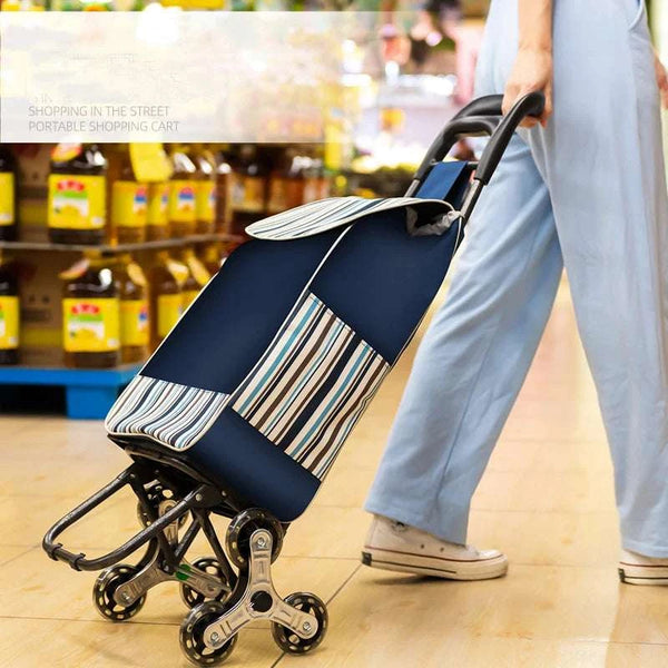 Light Grocery Shopping Trolley Household Climbing Stairs Folding Trailer Outdoor Travel Hand Pull Shopping Cart Trekker Essentials