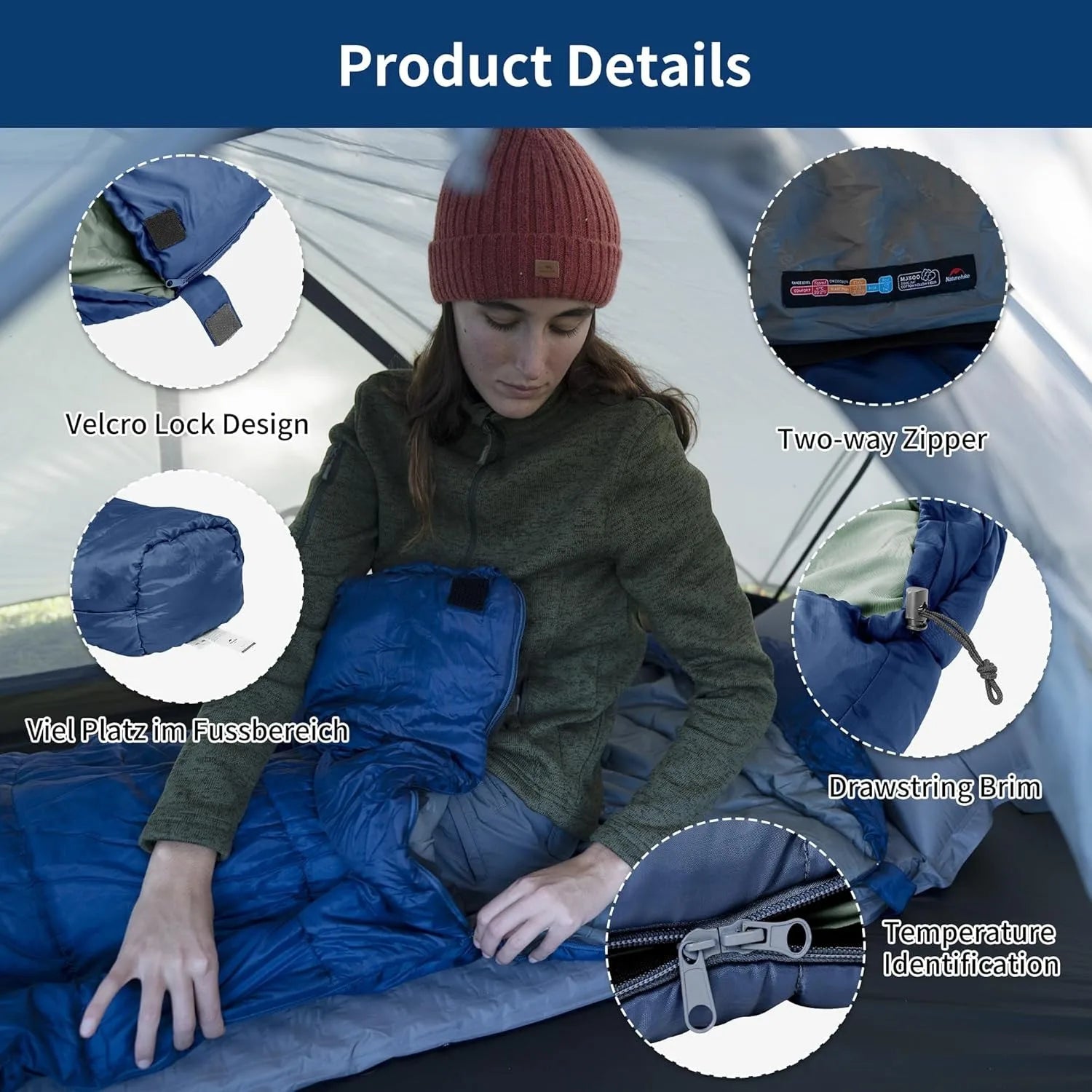Ultra-Warm Mummy Sleeping Bag for Adults – Winter & 3-Season Camping