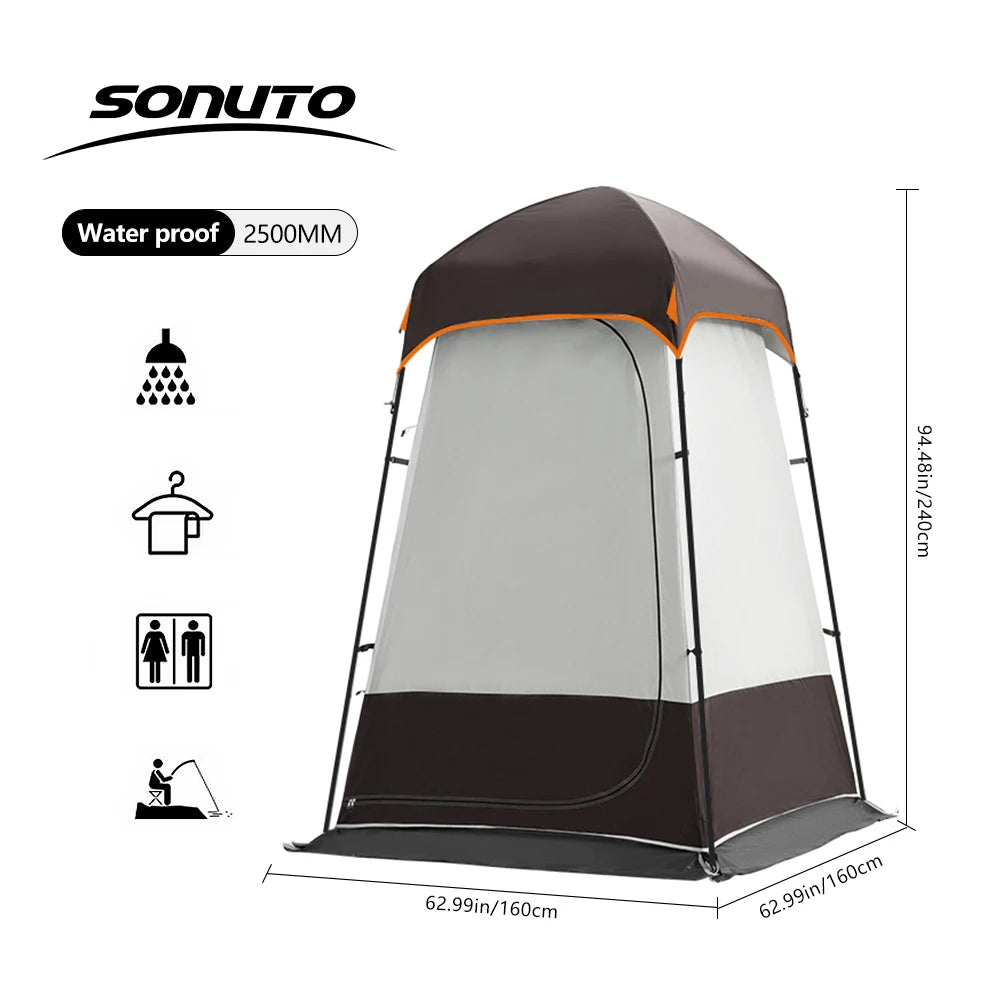 Double Layer Pop-Up Shower Tent: Instant Privacy Shelter for Camping, Beach & Toilet