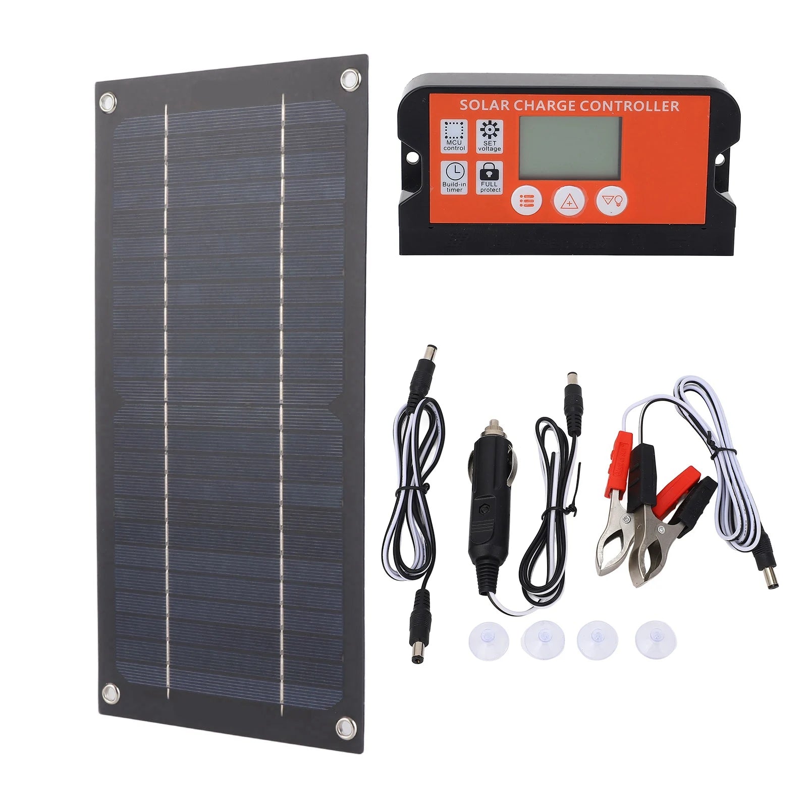 Portable 600W Solar Panel Charger Monocrystalline Silicon 100A Charge Controller Durable Solar Panel Kit for RV Outdoor Camping Trekker Essentials
