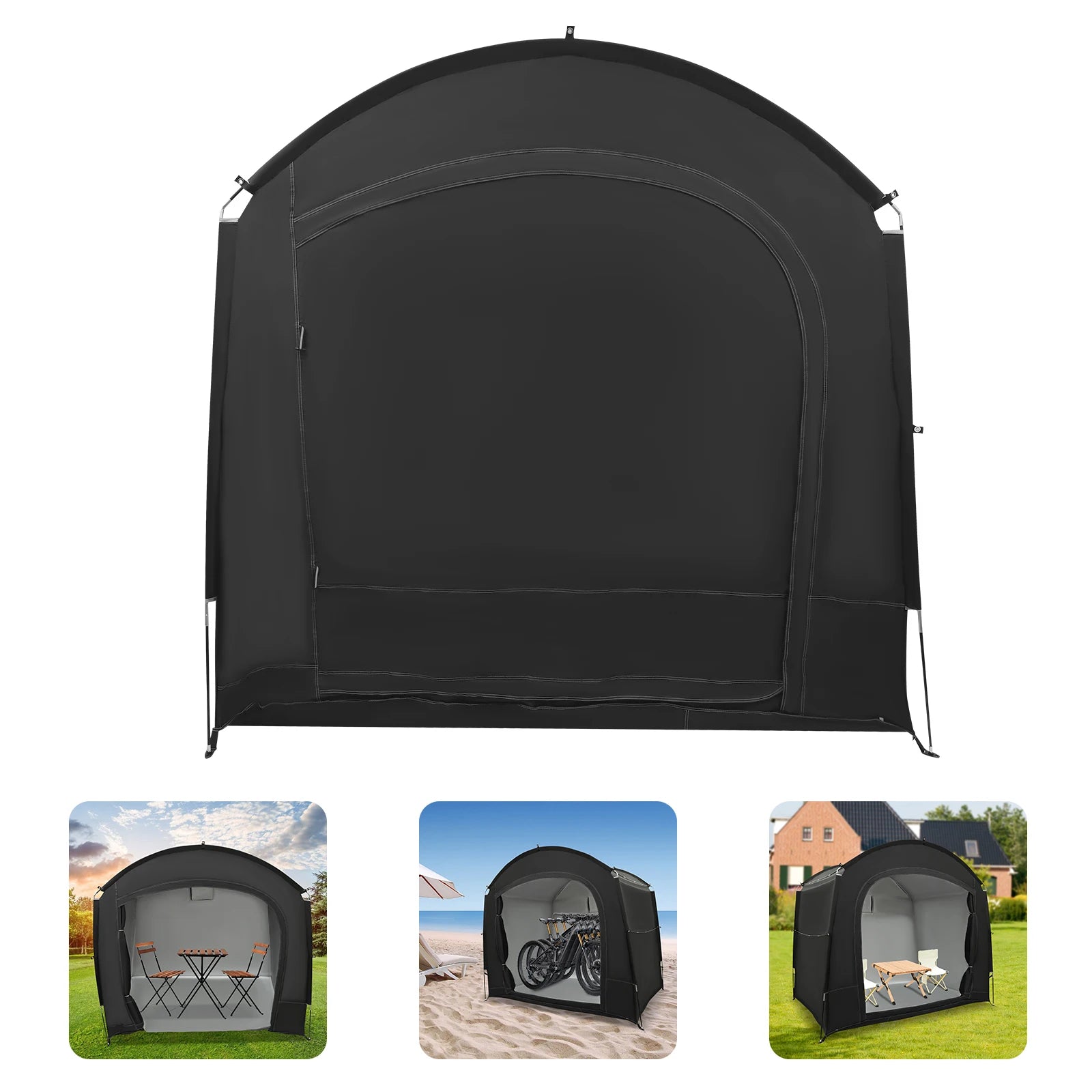 Bike Storage Shed for 1–4 Bikes – Portable Waterproof Bicycle Shelter, 210D Oxford, 220x150x185cm Trekker Essentials