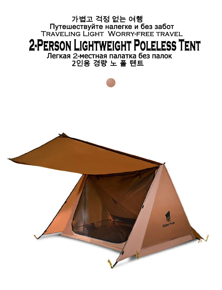 1-2 Person Oudoor Ultralight Camping Tent Single Man 3 Season Outdoor Professional Double Layers Waterproof Anti-mosquito Tent Trekker Essentials