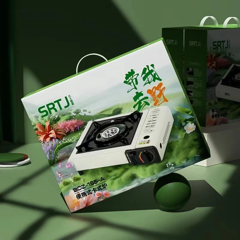 Compact Portable Gas Stove for Hot Pot, BBQ, and Camping Cooking