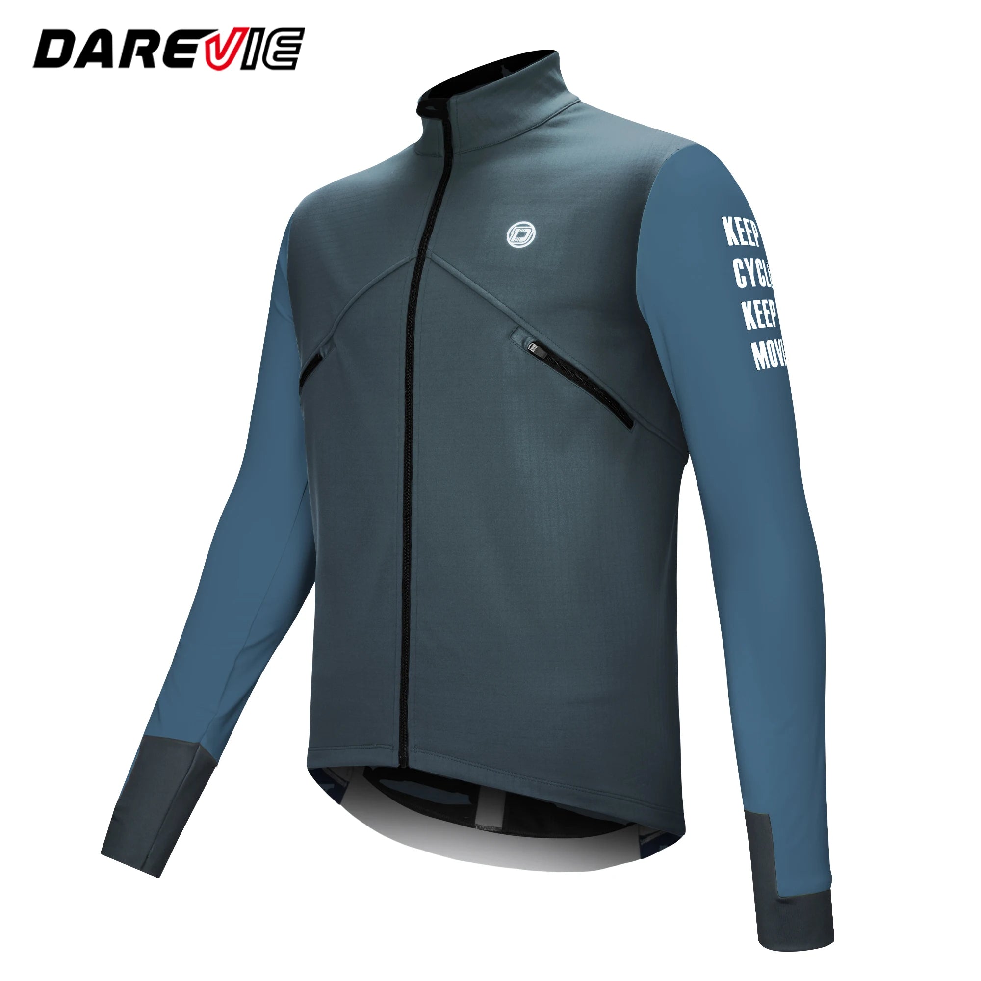 Men's Pro Cycling Jacket: Windproof Fleece Thermal Jacket with Breathable & Reflective Design