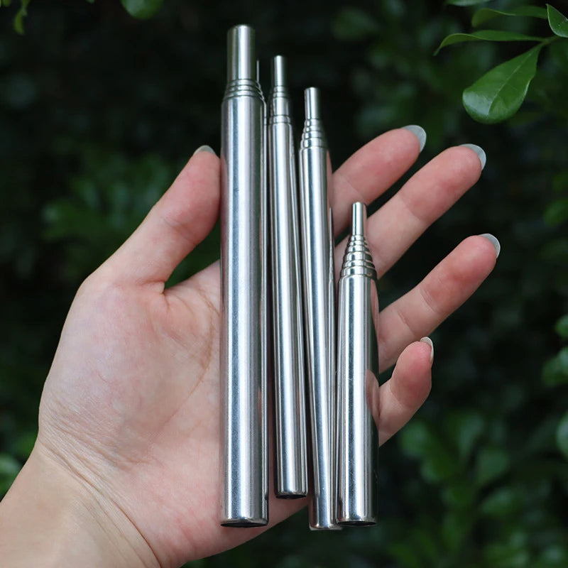 Soplador de fuego telescópico de acero inoxidable: Soplador de fuego portátil para exteriores