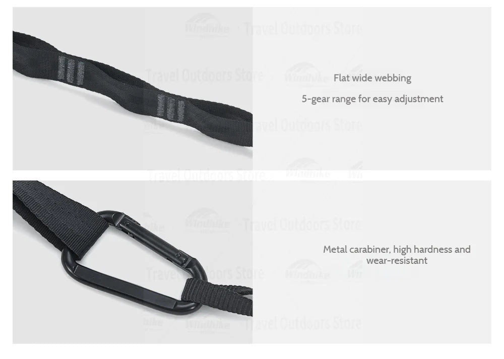 Naturehike Ultralight Swing Hammock Anti-Tip High Load Capacity 200kg for Camping Family Travel 1-2 Person Hanging Sleeping Bed