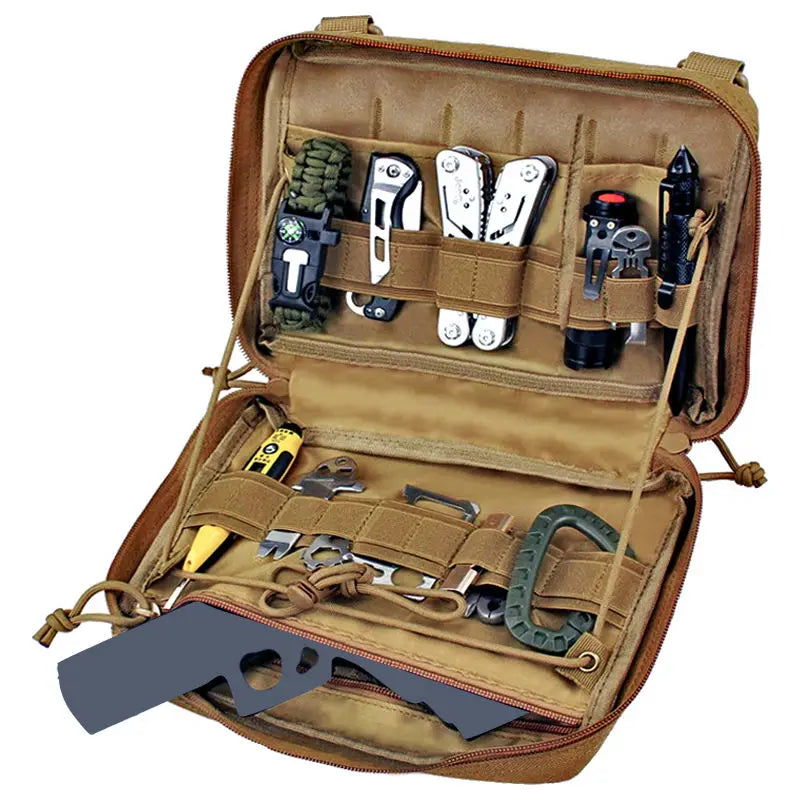 Tactical MOLLE Medical Pouch – EDC First Aid Utility Bag for Camping, Hiking & Emergency Use Trekker Essentials