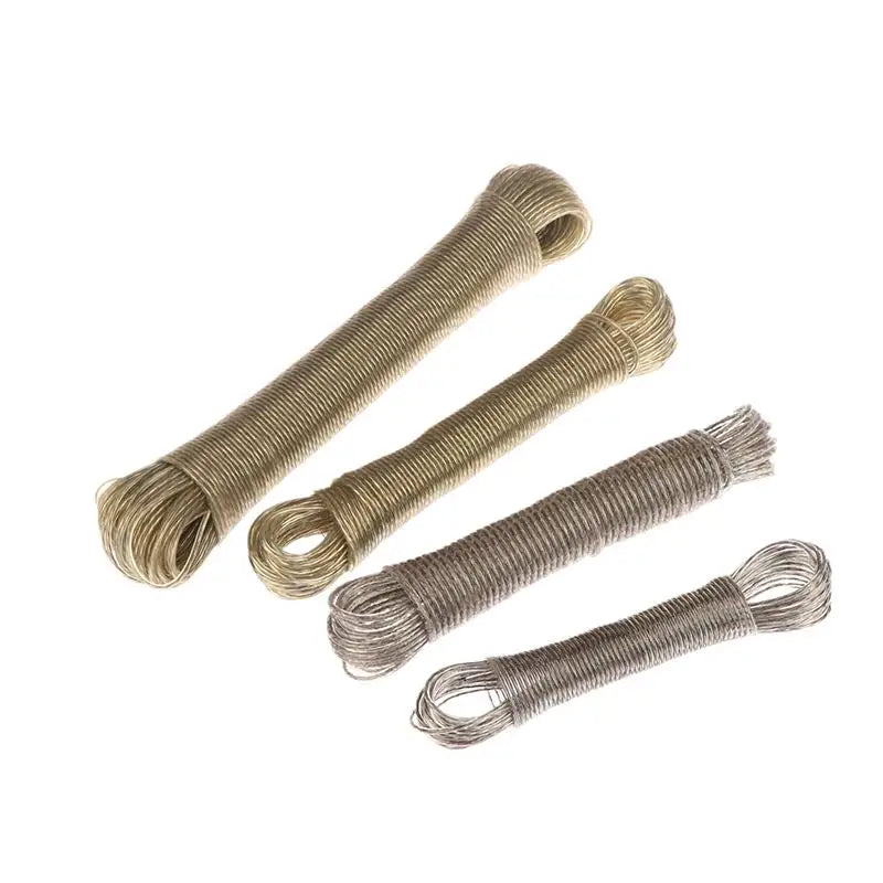 10/20/30/50M PVC Coating Steel Clothesline Outdoor Portable Clothesline Garden Camping Travel Clothes Drying Rope Trekker Essentials