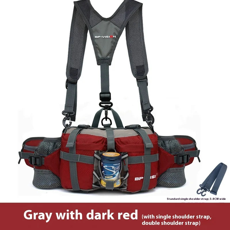 Hiking Waist Bag Outdoor Cycling Waterproof Backpack Reflective Strip Sports Fanny Pack Camping Nylon Hunting Accessor Trekker Essentials