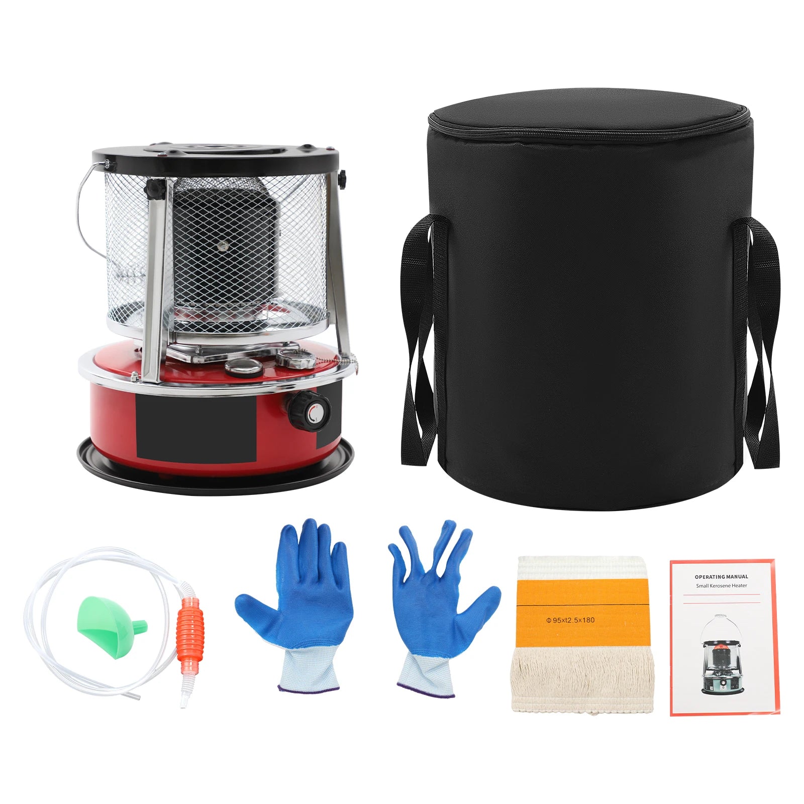 Portable Kerosene Heater with Adjustable Height, 5.2L Tank & 8000 BTU Output for Outdoor and Indoor Use