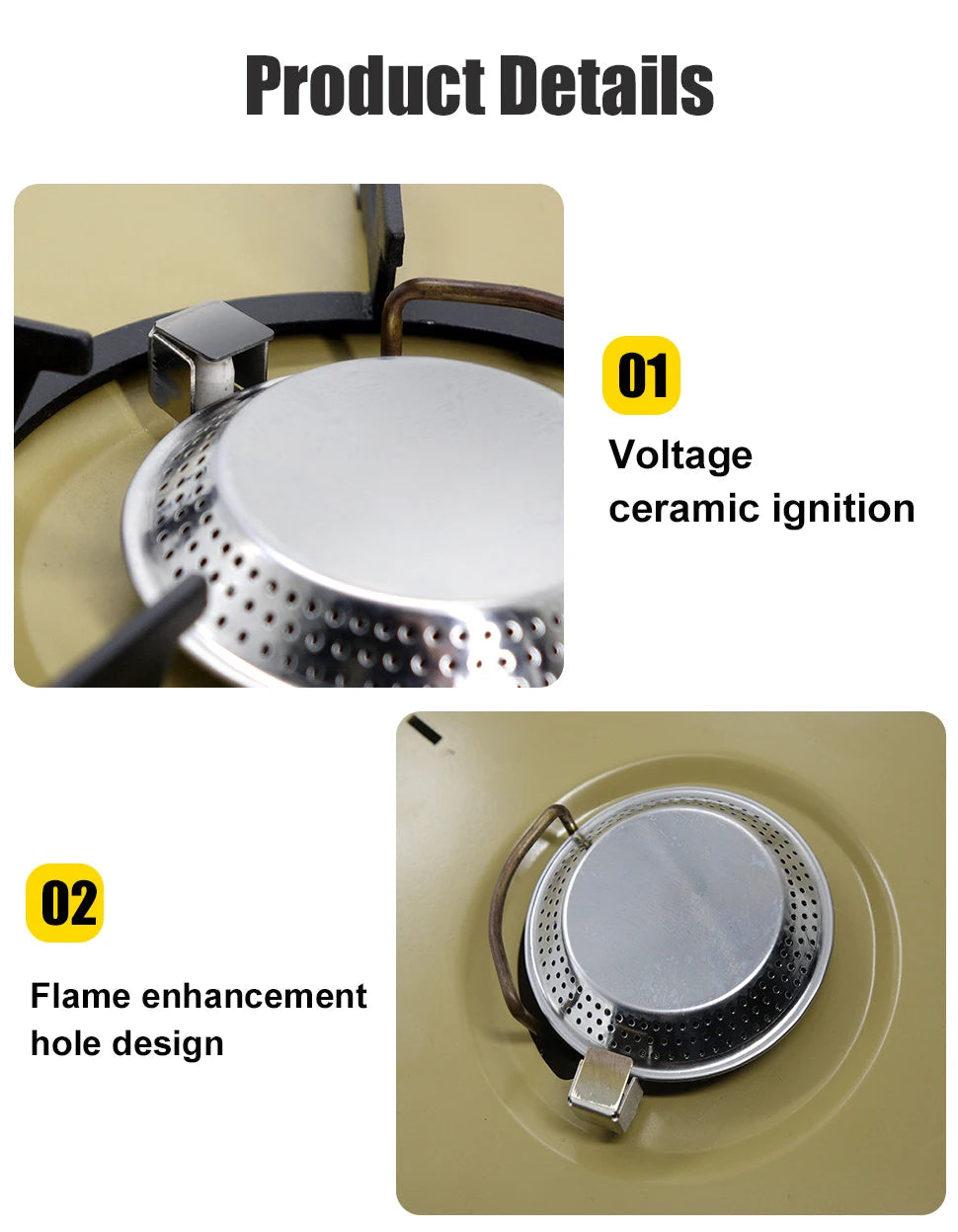 WESTTUNE IGT Gas Stove Burner Strong Fire Heater Furnace Portable Outdoor 4000W High Power Stainless Steel Camping Table Stove Trekker Essentials