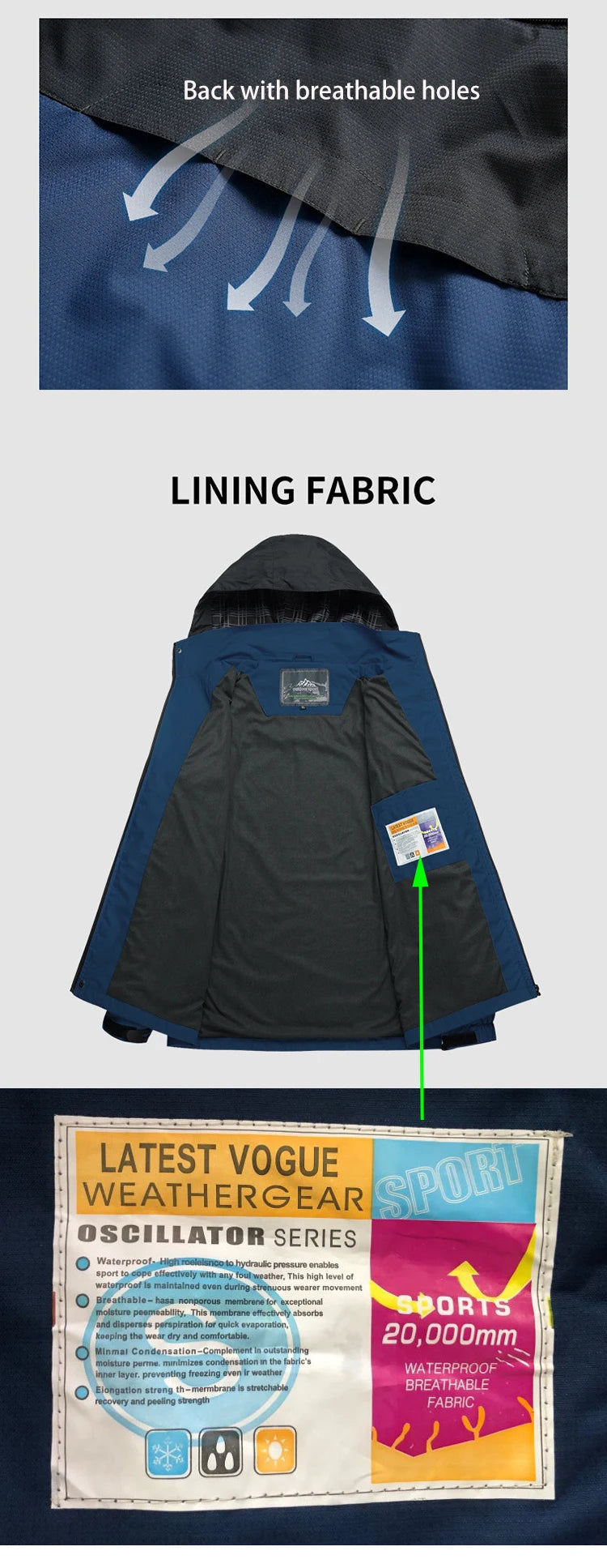 Men’s Waterproof Hiking Jacket – Windproof Outdoor Camping & Trekking Windbreaker Trekker Essentials