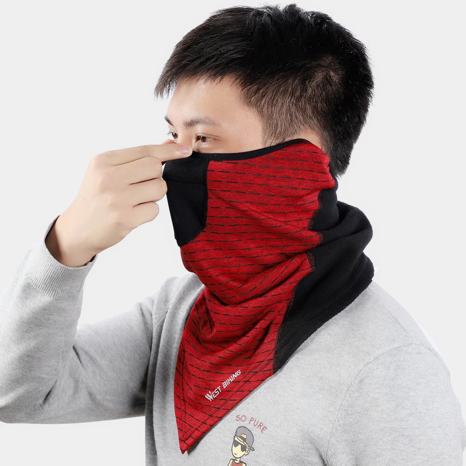 WEST BIKING Winter Windproof Ski Warm Mask Fleece Running Fishing Hiking Scarf Cycling Motorcycle Neck Warmer Thermal Sport Gear Trekker Essentials