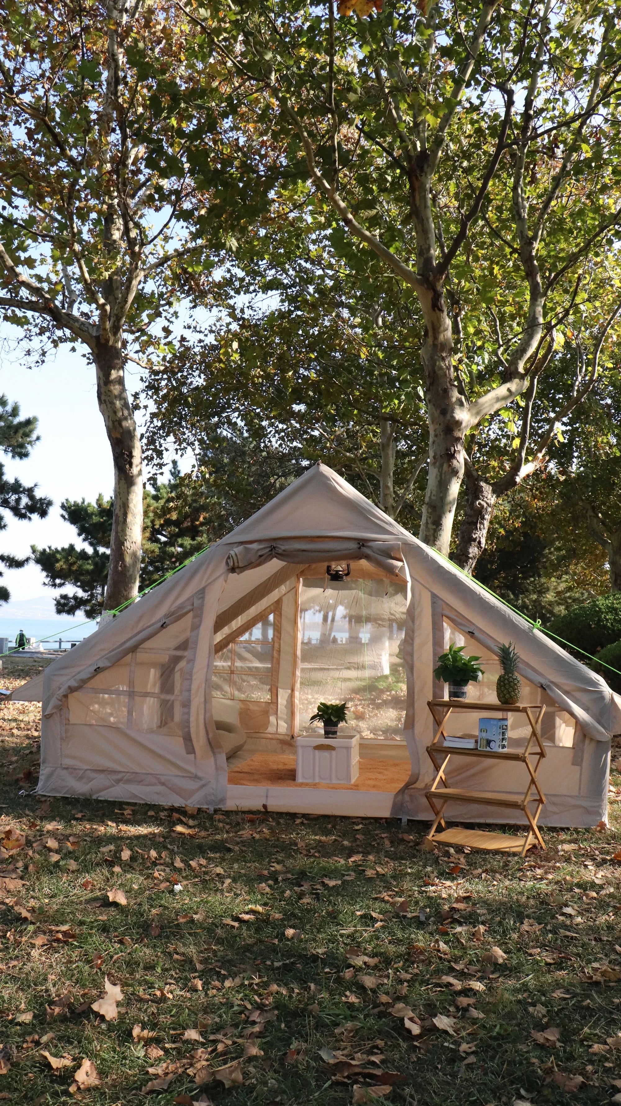 Large Inflatable Camping Tent for 3–4 People – Waterproof Family Cabin Tent with Sun Protection Trekker Essentials