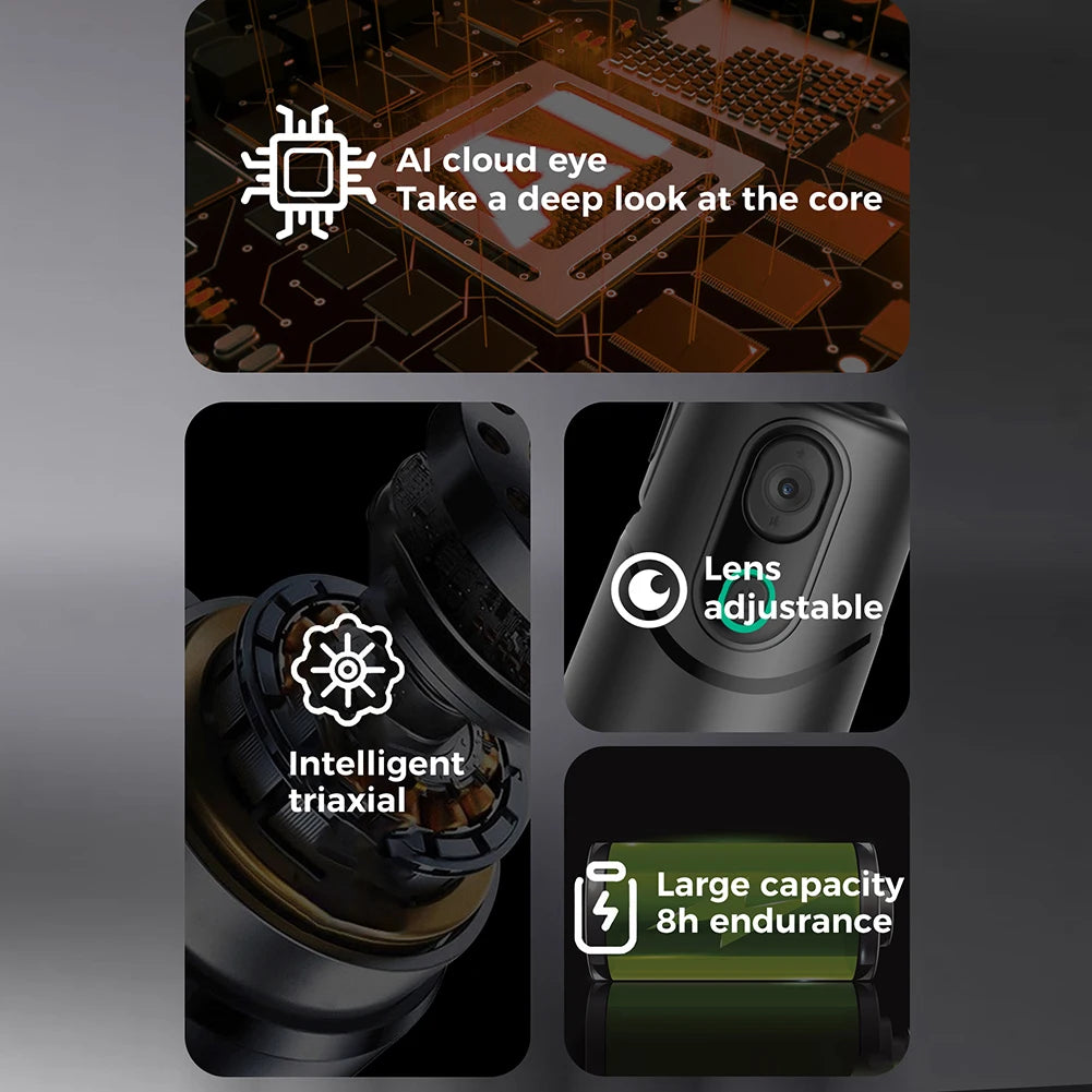 360° Auto Face Tracking Phone Tripod with Gesture Control & Fill Light – Smart Stabilizer for TikTok, Live Streaming, and Video Recording