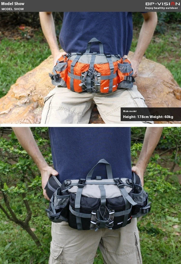 Hiking Waist Bag Outdoor Cycling Waterproof Backpack Reflective Strip Sports Fanny Pack Camping Nylon Hunting Accessor Trekker Essentials