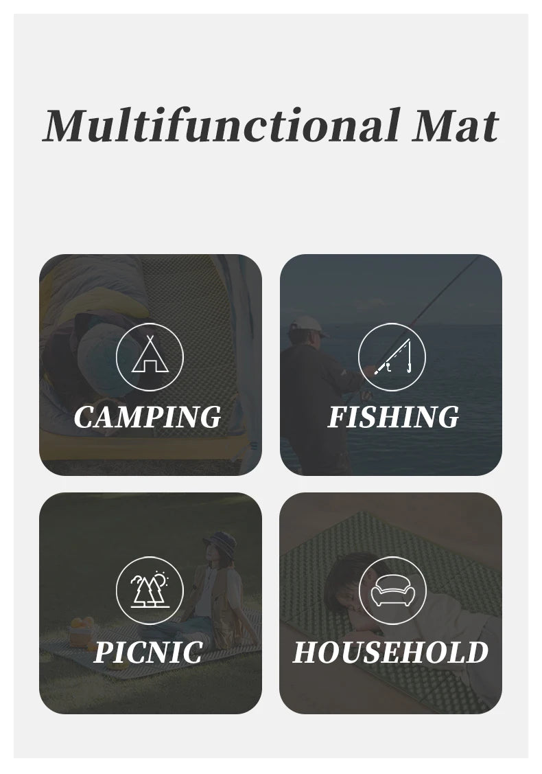 Portable Camping Mat – Waterproof Foam Sleeping Pad for Trekking, Picnic & Travel – Moistureproof & Lightweight