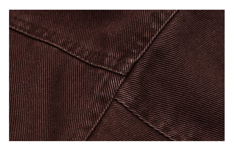 Vintage Polar Fleece Jacket Men's Winter Thick Loose Fit Streetwear Warm Coat