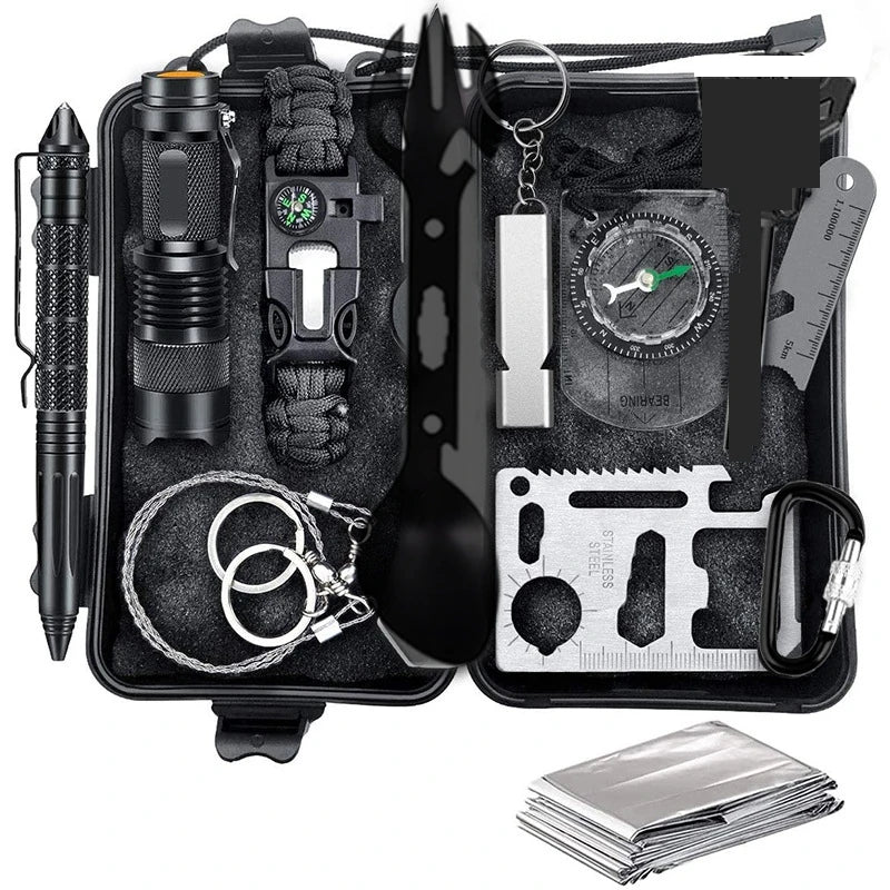 Survival Kit Emergency Set – Multi-Tool Outdoor Camping & First Aid Gear for Hiking, Travel & Wilderness Trekker Essentials