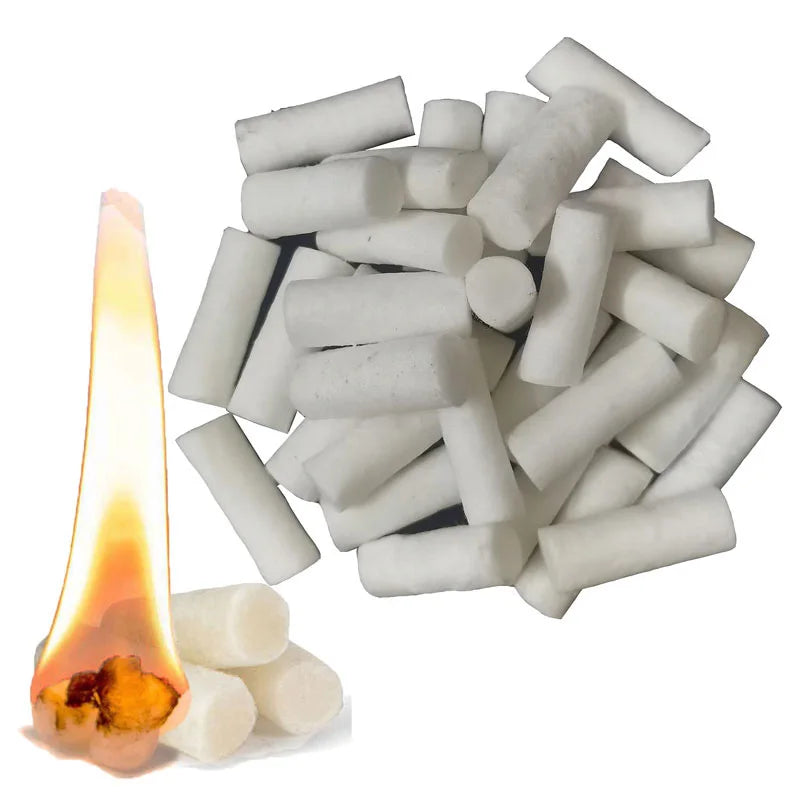 30pcs Mini Cotton Stick Outdoor Tools Natural Camping Hiking Emergency Survival Warm Oneself Trekker Essentials