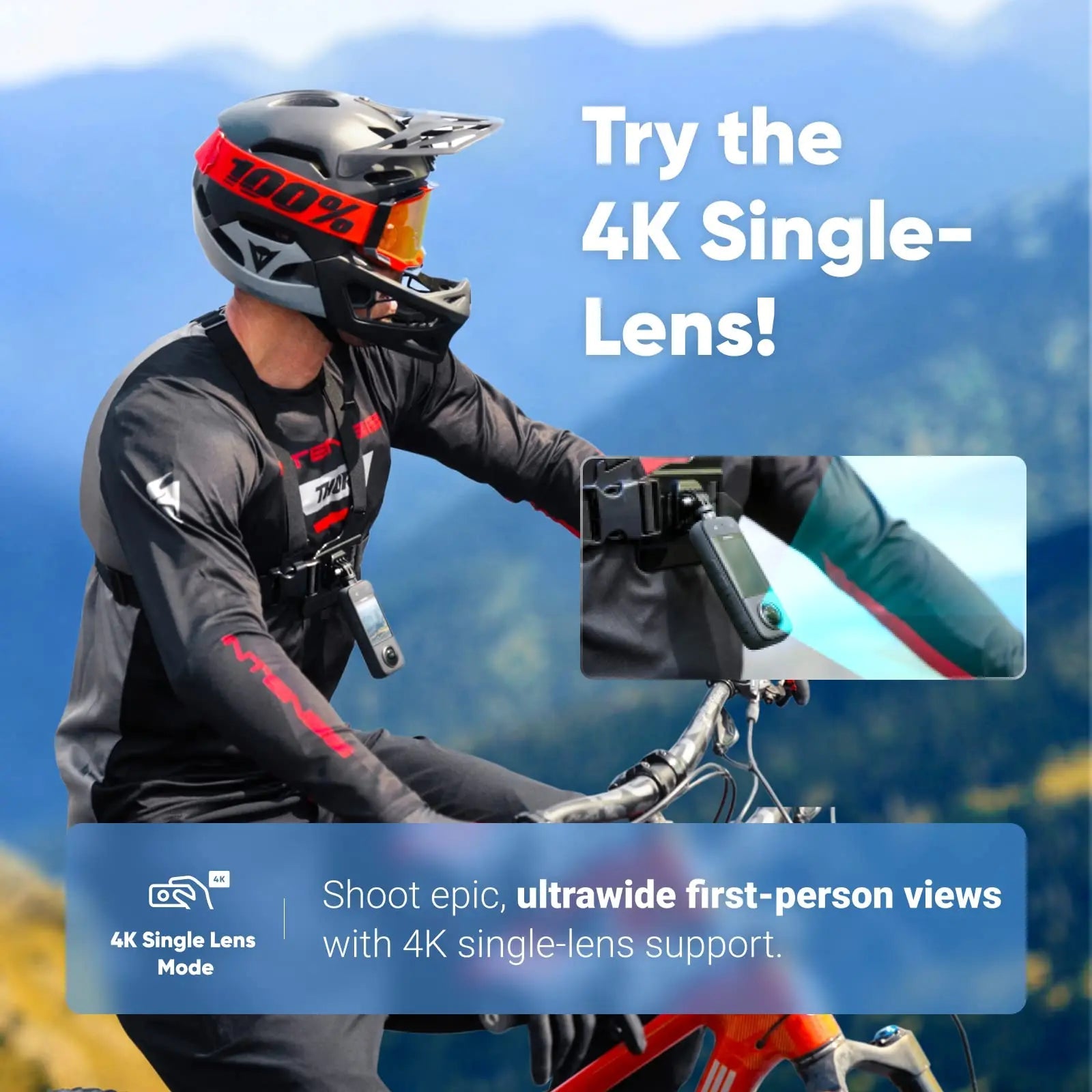 Insta360 X3 - Waterproof 360 Action Camera with 1/2" 48MP Sensors, 5.7K 360 Active HDR Video, 72MP 360 Photo, 4K Lens Trekker Essentials