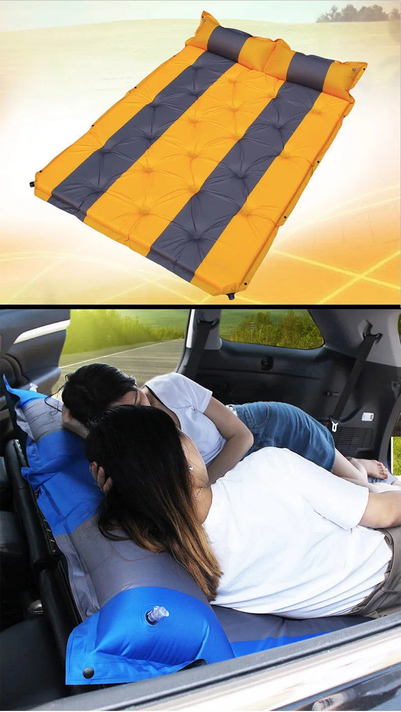 Car Automatic Iatable Bed SUV Car Folding Air Mattress Portable Back Seat Blow-up Sleeping Pad For Vehicle Trunk Travel Camping