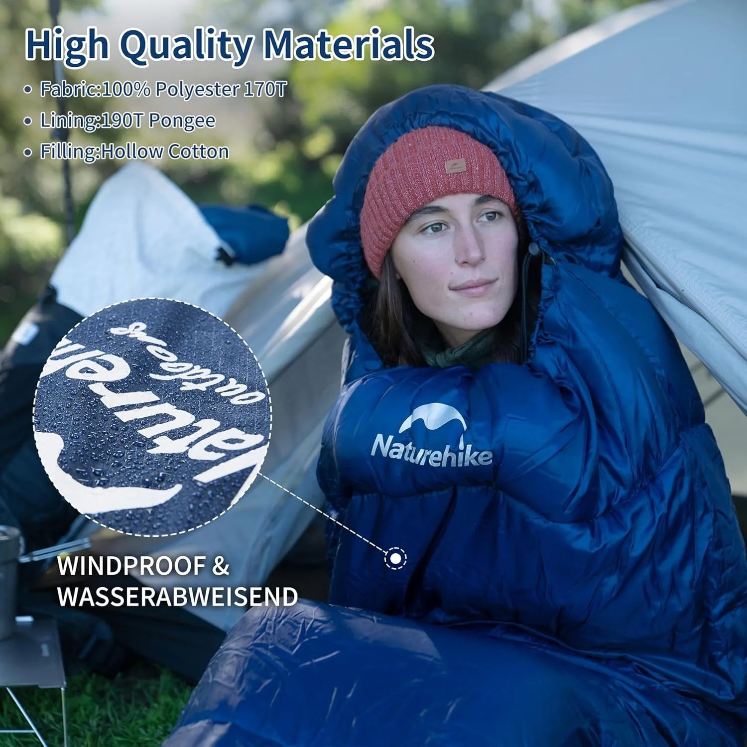Ultra-Warm Mummy Sleeping Bag for Adults – Winter & 3-Season Camping