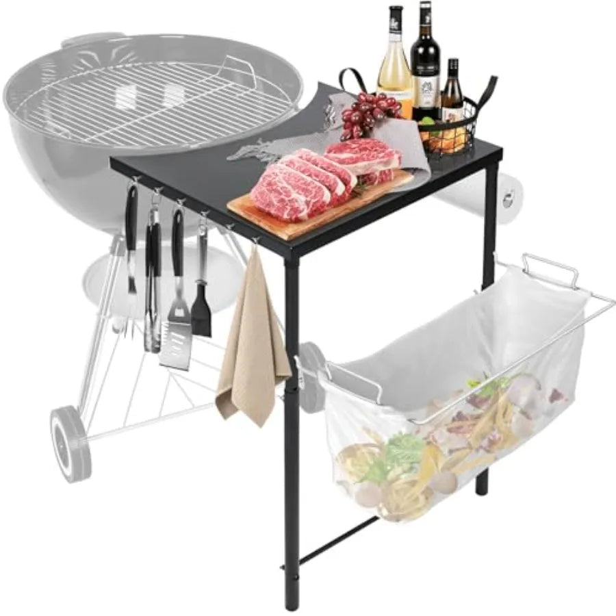 Grill Side Table for Weber Kettle 22/26 for Weber Smokey Mountain 22 Grill Grill Work Table for Weber Master Touch Premium Kett Trekker Essentials