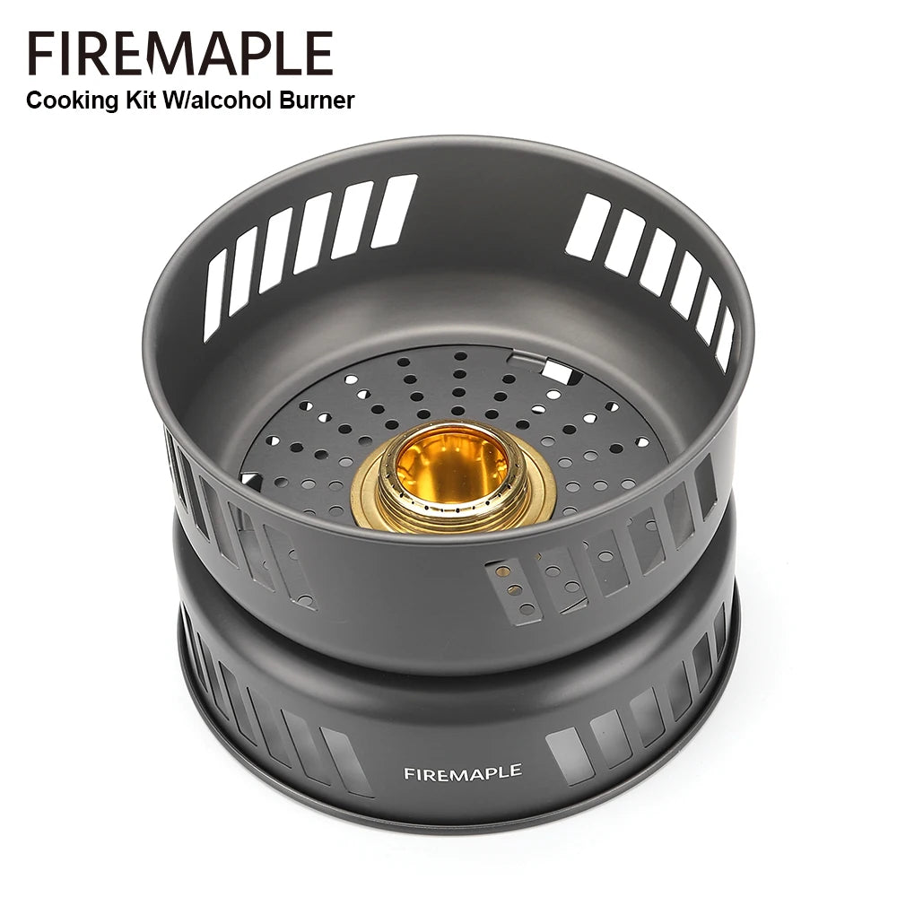 Ultralight Camping Cookware Set with Gas Burner – 5+ Person Aluminum Alloy Pot System for Hiking, Backpacking & Picnics