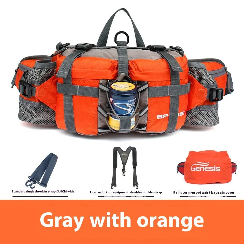 Hiking Waist Bag Outdoor Cycling Waterproof Backpack Reflective Strip Sports Fanny Pack Camping Nylon Hunting Accessor Trekker Essentials